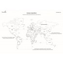 Деревянная карта мира трехуровневая. Цвет Venge. Размер XXL